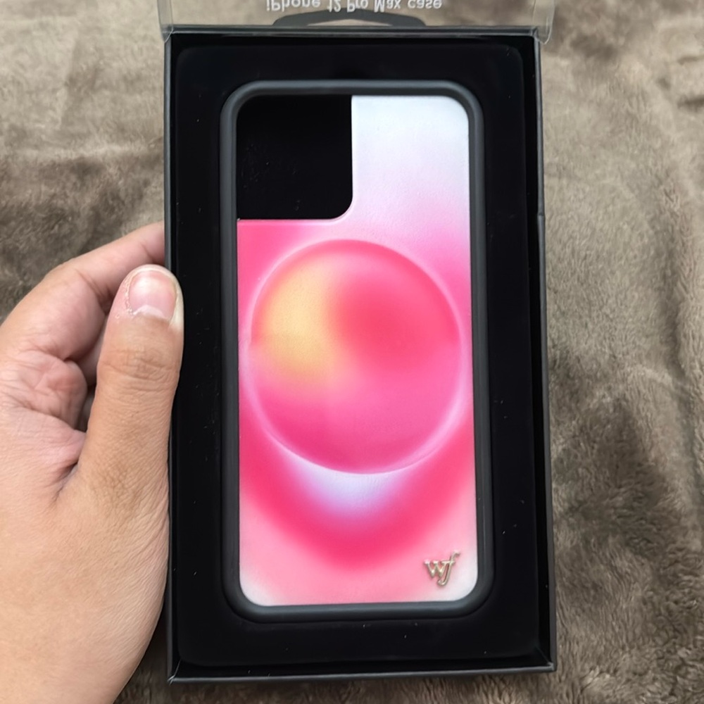 hot pink aura wildflower case for iphone 12 pro max